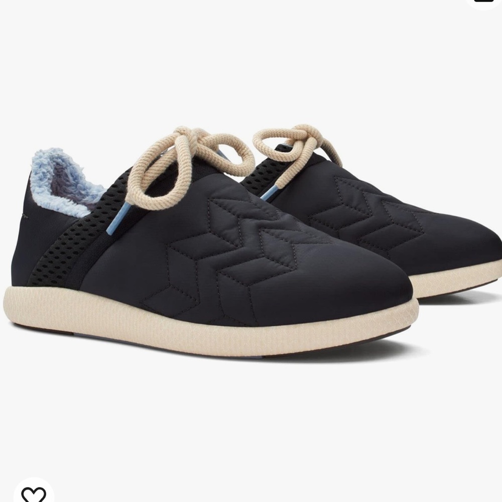 OluKai Black and Cream Women's Quilted Sneakers